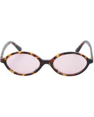 Miu Miu Eyewear Oval-Frame Sunglasses - White