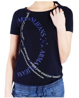 Armani Jeans Logo Details T-Shirt - Blue