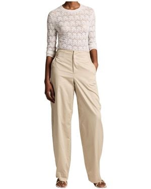 Vince High-Waisted Casual Trousers - Natural