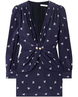 Alessandra Rich Silk Dress - Blue