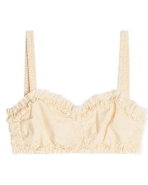 Dries Van Noten Carly Ruffled Bra Top - Natural