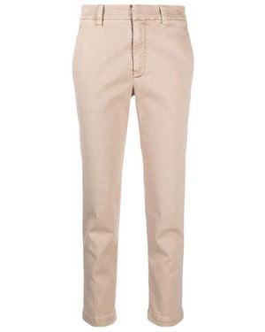 Brunello Cucinelli Mid-Rise Cropped Chino Pants - Natural