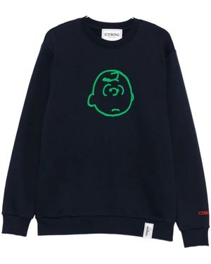 Iceberg X Peanuts Printed Sweatshirt - Blue