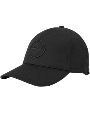 Stone Island Logo Baseball Cap - Black