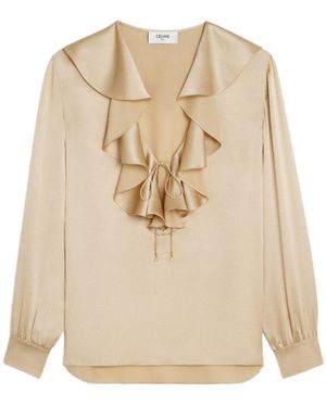 Celine Blouse With Jabot - Natural