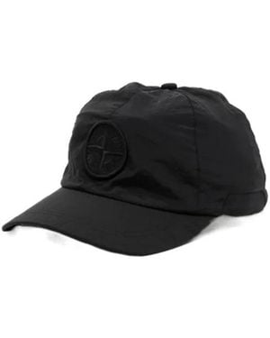 Stone Island Labeled Baseball Cap - Black