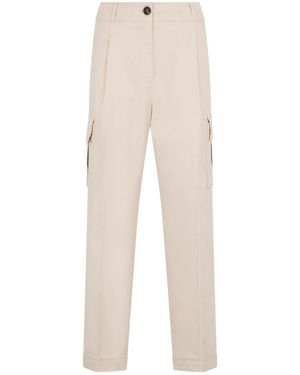 Peserico Straight-Leg Cargo Trousers - White