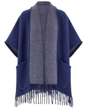 Ferragamo Cashmere Cape - Blue