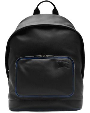 Burberry Ekd Leather Backpack - Black