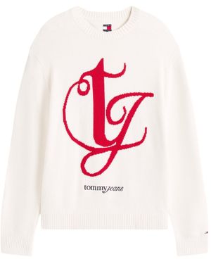 Tommy Hilfiger Crew Neck Jumper - White