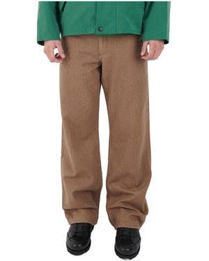 Norse Projects Casual Trousers With Belt Loops - Green
