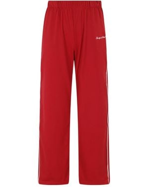 Sporty & Rich Elastic Waist Sports Trousers - Red