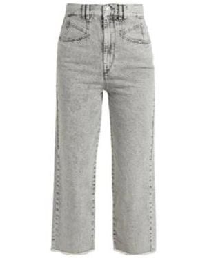 Isabel Marant High-Waisted Straight-Leg Jeans - Gray
