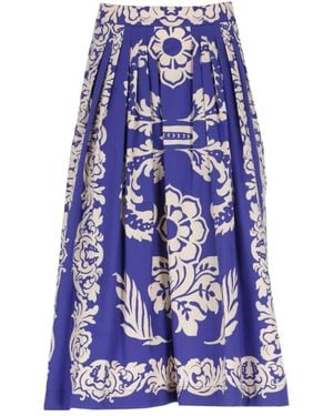 Etro Printed Midi Skirt - Blue
