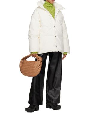 Bottega Veneta Frosted Poplin Puffer Jacket - White