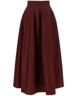 Alberta Ferretti Panel-Construction A-Line Midi Skirt - Purple