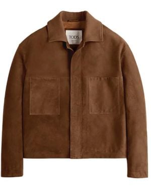 Tod's Long-Sleeved Casual Jacket - Brown
