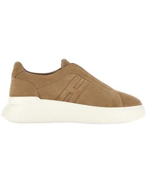Hogan H580 Bull Low-Top Trainers - Brown