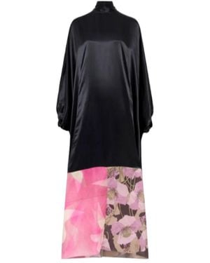 Marine Serre Silk Dress - Multicolor