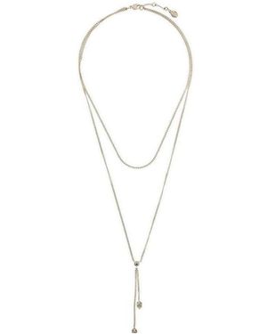 McQueen Skull Pendant Necklace - White