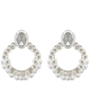 Givenchy Broken Chandelier Clip Earrings - White