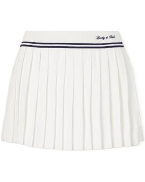 Sporty & Rich Pleated Mini Skirt - White