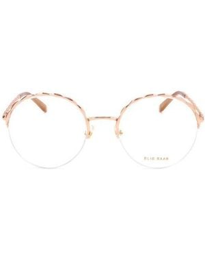 Elie Saab Round Frame Glasses - White
