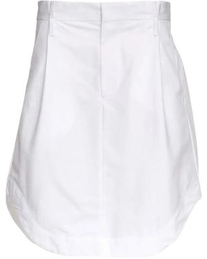 Victoria Beckham Asymmetric Cargo Skirt - White