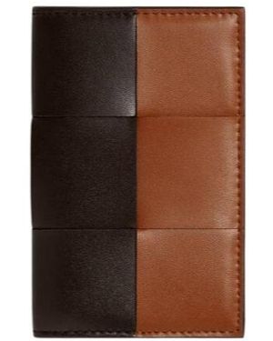 Bottega Veneta Cassette Flap Card Case - Brown