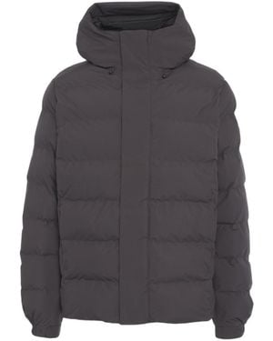 Save The Duck Hooded Zipper Cotton-Padded Jacket - Gray