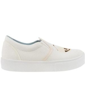 Chiara Ferragni Logo Round-Head Casual Trainers - White
