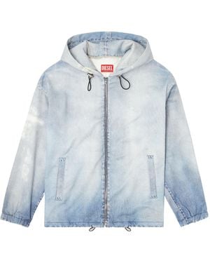 DIESEL D-Wynny Hooded Zip-Up Jacket - Blue