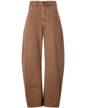 Kallmeyer High-Rise Wide-Leg Jeans - Brown