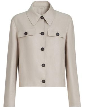 Brunello Cucinelli Buttoned Shirt Blazer - Natural