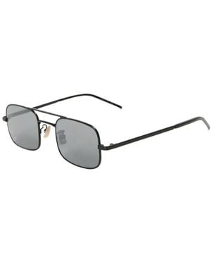 Saint Laurent Metal Double-Frame Rectangular Sunglasses - Metallic
