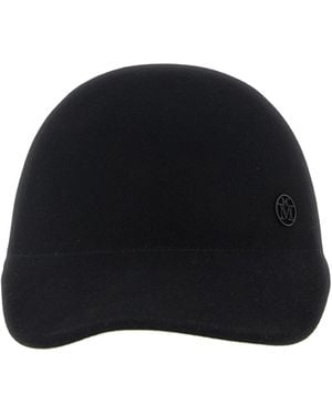 Maison Michel Logo Plaque Tiger Cap - Black