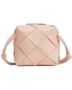 Bottega Veneta Cassette Mini Intrecciato Leather Camera Bag - Pink