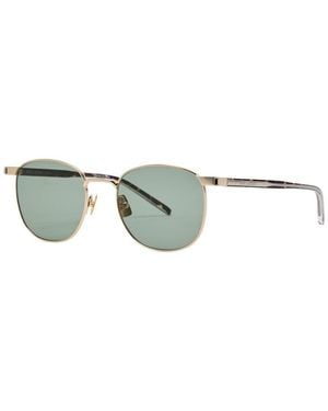 Saint Laurent Round-Frame Resin Sunglasses - Metallic
