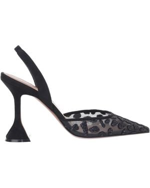 AMINA MUADDI Pointed-Toe High-Heeled Sandals - White