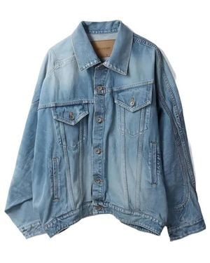 Doublet Asymmetrical Denim Jacket - Blue