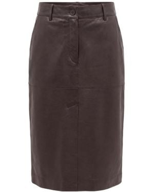 P.A.R.O.S.H. Belted Skirt - Brown