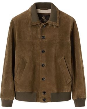 Loro Piana Maremma Leather Jacket - Green