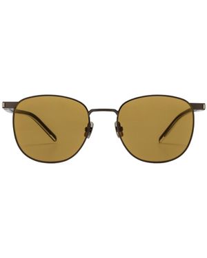 Saint Laurent Eyewear Round Frame Sunglasses - Metallic