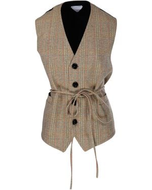 Bottega Veneta Distorted Prince Of Wales Gilet - Multicolor