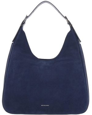 MICHAEL Michael Kors Nolita Large Nubuck Hobo Shoulder Bag - Blue
