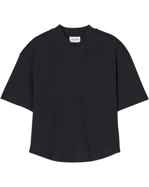 Closed V-Neck T-Shirt - Blue