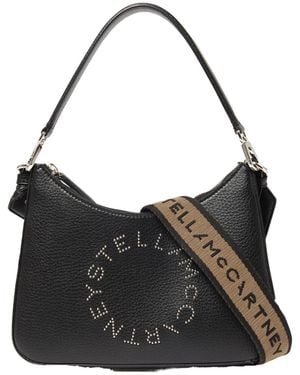 Stella McCartney Logo Embellished Shoulder Bag - Black