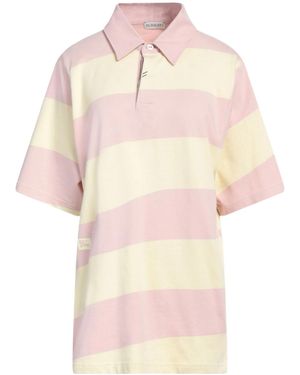Burberry Striped Short-Sleeve Polo Shirt - Pink
