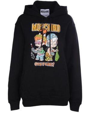Moschino The Flintstones-Print Hoodie - Black