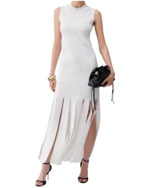 Liu Jo Fringed Sleeveless Maxi Dress - White